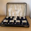 Unusual 16 piece silver cruet set Birmingham 1929