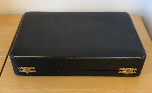 Unusual 16 piece silver cruet set Birmingham 1929