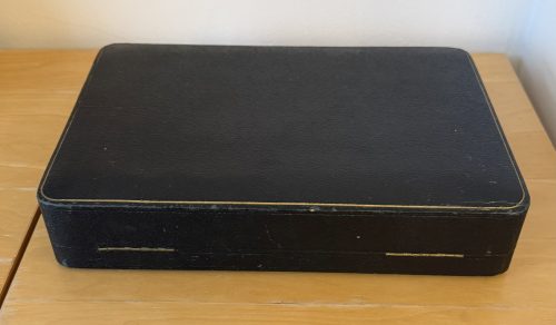 Unusual 16 piece silver cruet set Birmingham 1929