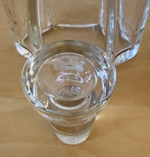 Fabulous pair of French Art Deco silver necked crystal decanters c-1910