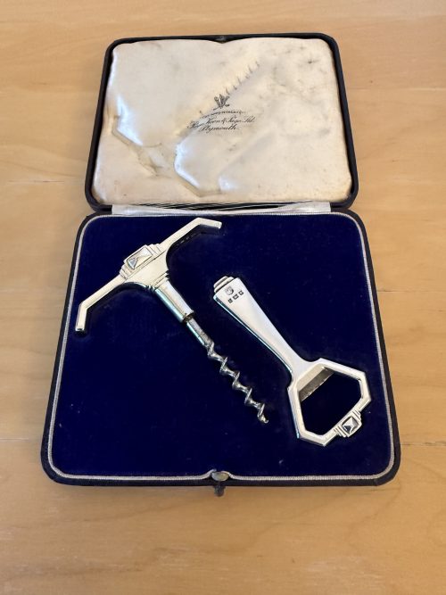 IMG_8669 Unusual Art Deco silver corkscrew and bottle opener London 1936