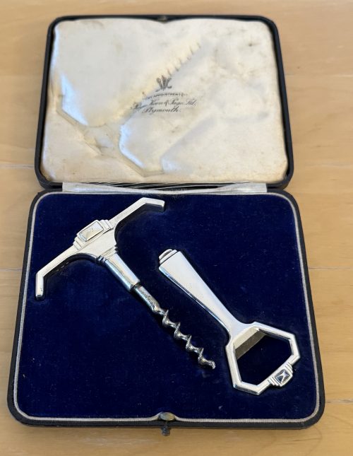 IMG_8673 Unusual Art Deco silver corkscrew and bottle opener London 1936